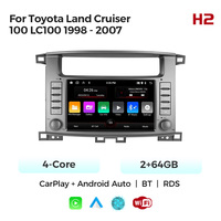 MEKEDE Layar Audio Mobil Radio DSP Pantalla Car-play Multimedia DVD Navigasi untuk Toyota Land Cruiser 100 LC100 1998 - 2007