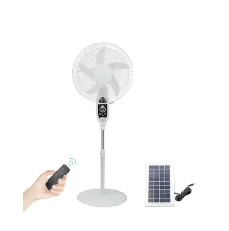 Good quality DC 16 inch electric rechargeable stand solar fan