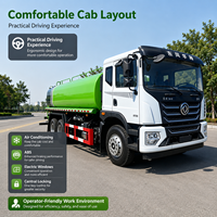 Camion-citerne d'arrosage 6x4 Dongfeng T5 20000L, véhicule de pulvérisation vert, camion-citerne d'irrigation et de lavage routier Yuchai 270HP