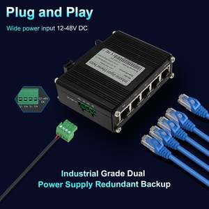 Commutateur Ethernet non géré 5 ports 2,5 G pour les réseaux IoT/AIoT, qualité industrielle, Plug & Play, 12-48 VDC, commutateur solaire 2,5 G <span class=keywords><strong>en</strong></span> aluminium - Product Image 6