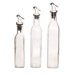 Dispensador de aceite de oliva y vinagre de vidrio hecho a máquina de 150 Ml /250 Ml /500 Ml, botella, contenedor de aceite, suministro a granel de fábrica china - Product Image 1