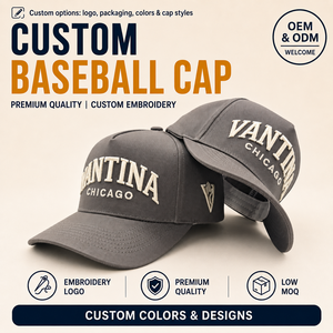 Casquette de baseball 5 panneaux Oxford Dobby bicolore Silhouette Moderne, logo brodé personnalisé, sportive, faible MOQ, OEM, tendance, style slouchy - Product Image 1