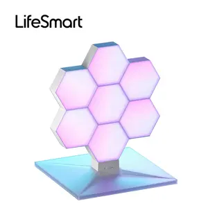 Licompresmart cololight plus kit luz hexagonal inteligente, luz de decoração de halloween, trabalho com homekit, google, alexa ls167a7, 7 peças