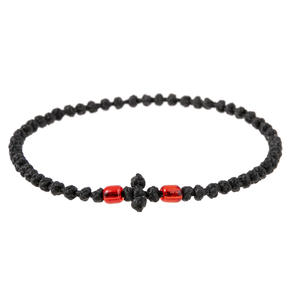 Venta caliente <span class=keywords><strong>ortodoxa</strong></span> 61 nudo <span class=keywords><strong>Cruz</strong></span> oración cera cuerda para pulsera hecha a mano ruso Komboskini ajustable para hombres mujeres rojo Oeste - Product Image 5