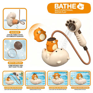 Jouet de bain pour bébé, ensemble d'ours aquatiques avec douchette, 3 petits ours qui font des éclaboussures, jouet flottant pour développer la coordination œil-main des tout-petits, cadeau - Product Image 3