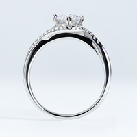 Xingyue – bague ronde en argent Sterling 925 D, couleur brillante, élégante, en Moissanite VVS, 1Carat, bijoux en pierre précieuse