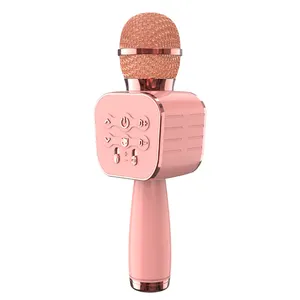 Hand Held KTV Home Handheld Portable Speaker Children BT Mic Wireless Karaoke Microphone For Singing