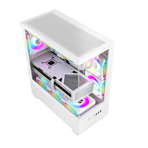 Ruix Carnival 360 + Chất lượng cao ATX Máy Tính Máy tính để bàn văn phòng trường hợp với rõ ràng Tempered Glass lọc bụi từ trường hợp chơi game - Product Image 2