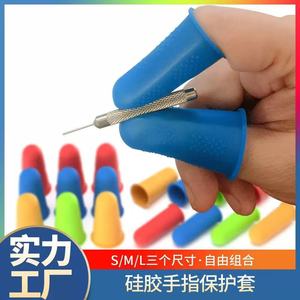 Anti Slip Silicone Finger Protectors Heat Resistant For Electronic Operation Medium Large Small Size Multicolor - Product Image 4