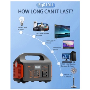Estación de Energía Portátil de Onda Sinusoidal Pura de 500W para Camping al Aire Libre, Suministro de Supervivencia, Simulación para Situaciones de Emergencia DT-Eg010Li, Diseño Compacto - Product Image 6