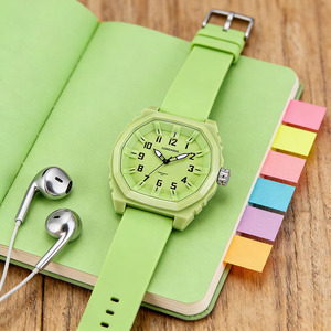 Montre à quartz Unsix tendance, dernière version, 16 mm, pour élèves du primaire et du <span class=keywords><strong>secondaire</strong></span>, silencieuse, à aiguilles, verre antichoc, silicone, étanche - Product Image 3