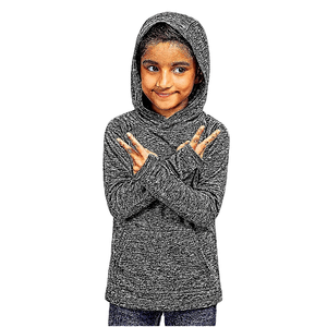 Haut de survêtement athlétique pour tout-petits, séchage rapide, évacuation de la transpiration, tissu respirant sans couture en Spandex/Nylon, vente en gros OEM de sweats à capuche pour enfants - Product Image 1