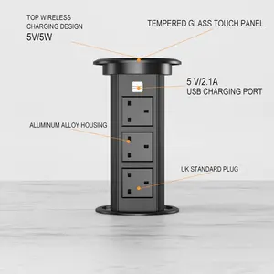 Smart home kitchen appliances tabletop smart power outlet pop up electrical outlet socket with USB charger