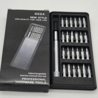 Jeu de tournevis multifonctions 24-en-1 Outils à main de réparation d'ordinateur de téléphone portable de précision portable