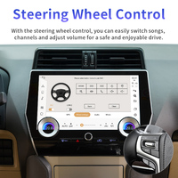 Mobil Android navigasi GPS, 11.8 inci HD mobil Stereo navigasi GPS untuk Toyota Prado 2010-2022 Auto CarPlay Bluetooth musik WiFi Built-in 4 kamera