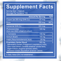 Capsules de peptides de cuivre GHK-Cu pour soins de beauté en marque blanche OEM – Compléments alimentaires antioxydants pour la santé des femmes, pour une peau éclatante et la croissance des cheveux