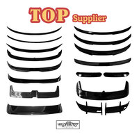Alerones HS para Coche Aspecto de Carbono Alerón Trasero Universal para Mazda 3 Q50 350z Suzuki Swift Tesla Model 3 Honda Civic E90 F30 E46