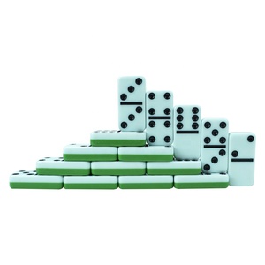 تصنيع مجموعة دومينو مخصصة من 28 قطعة بلونين، قطع دومينو مخصصة بلونين للألعاب الداخلية - Product Image 3