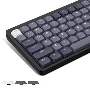 KOZH 144 Teclas Bajo Perfil PBT Teclas Nuevo mejor Bajo Perfil Inalámbrico Teclado Mecánico 3 Modo Con Cable Outemu