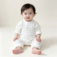 Ensemble de pyjamas pour bébé 100% coton à taille haute, vêtements d'intérieur pour nouveau-nés, automne-hiver, pour filles et garçons de 0 à 3 ans