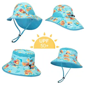 Chapeau de soleil pour enfant en bas âge, Protection UV, soleil bébé UPF50 +, chapeau de plage en plein air, été