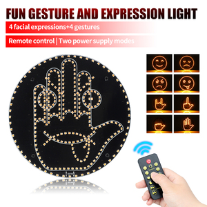 Lampe à geste créative <span class=keywords><strong>et</strong></span> amusante, trois modèles, pour intérieur <span class=keywords><strong>de</strong></span> voiture, pare-brise arrière, LED, signe <span class=keywords><strong>de</strong></span> geste <span class=keywords><strong>de</strong></span> la main, signe du majeur, feu <span class=keywords><strong>de</strong></span> freinage d'avertissement - Product Image 4