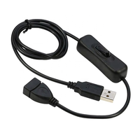 ODM OEM kabel perpanjangan Usb laki-laki ke perempuan kabel dengan saklar on off Usb on off untuk Data Tramsfer