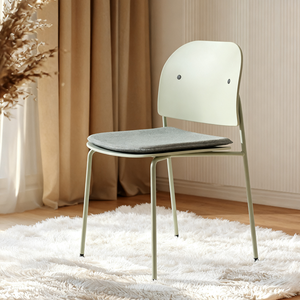 Silla de Comedor de Metal Apilable de Diseño Nórdico Moderno y Simple para Interiores, con Cojín, Venta al por Mayor de Fábrica - Product Image 2