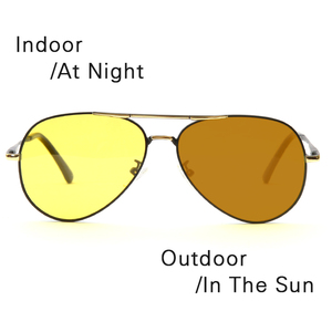 Gafas <span class=keywords><strong>de</strong></span> <span class=keywords><strong>sol</strong></span> clásicas <span class=keywords><strong>de</strong></span> metal con doble puente, gafas <span class=keywords><strong>de</strong></span> <span class=keywords><strong>sol</strong></span> unisex para conducir <span class=keywords><strong>de</strong></span> día y <span class=keywords><strong>noche</strong></span>, en stock - Product Image 2