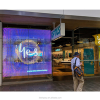 P3.91 7.8mm Transparent Led Affichage RVB Extérieur Intérieur Scène Led Affichage Transparent Led pour Vitrine Au Détail Magasin