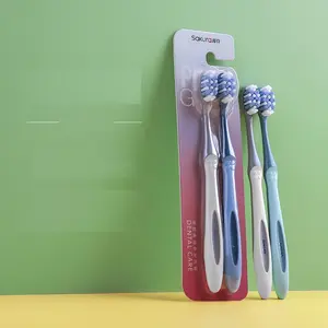 Escova de dentes de cerdas médias com cabo confortável antiderrapante personalizado