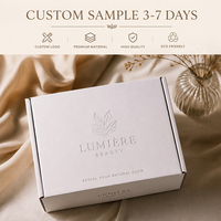 Boîtes d'expédition en carton ondulé blanc avec logo personnalisé, gaufrage, revêtement UV, pelliculage mat pour emballage cosmétique, recyclables