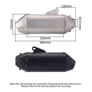 Série de tubes d'échappement pour motos de <span class=keywords><strong>cross</strong></span>-country, modèles CRF250, CRF300 Rally, CRF150, F850, F750, T148, ADV750, Z400, R3 - Product Image 2