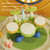 Baby Jazz Drum Electronic Educational Light-up Plastic 6-piece Drum Set Percussion Instrument Children's Toy