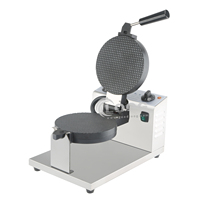 Machine à gaufres et cornets de crème glacée électrique professionnelle homologuée CE, température réglable, pour usage domestique, hôtelier et extérieur