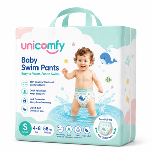 Vente en gros de couches jetables pour bébés en vrac Couches de pantalons de bain à enfiler en Chine Tissu non tissé taille 2 imprimé de marque américaine - Product Image 1