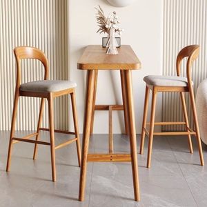 كرسي بار عصري من الخشب الصلب الإيطالي للاستخدام في غرفة المعيشة الخارجية أو المطعم أو الفندق أو البار المنزلي - Product Image 4