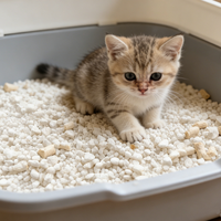 Litière pour chat en sable naturel à base de plantes, sans fibres de soja, anti-moisissure, résistante à l'humidité, pour climat humide, à base de manioc