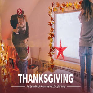 Thu hoạch kỳ nghỉ ánh sáng trang trí lễ Tạ ơn Lá Rơi dải đèn giáng sinh Vòng hoa <span class=keywords><strong>Maple</strong></span> lá chuỗi đèn - Product Image 6