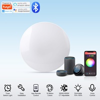 Éclairage moderne intelligent pour la maison Télécommande APP WiFi Commande vocale Plafonnier LED intelligent RVB pour le salon et la chambre à coucher