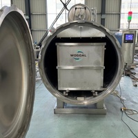 Autoclave Industrial para Esterilización de Bebidas y Alimentos en Frascos de Vidrio, Distribución Uniforme de Calor, Retorta con Pulverización de Agua