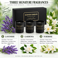 Coffret cadeau de bougies parfumées, usage domestique haut de gamme, parfum à la cire de soja, coffret cadeau d'anniversaire pour femmes