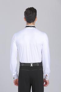 Heren romper met lange mouwen, Latin danspakje, <span class=keywords><strong>bodysuit</strong></span>, tango ballroom danspakje, shirttop voor jongens - Product Image 4