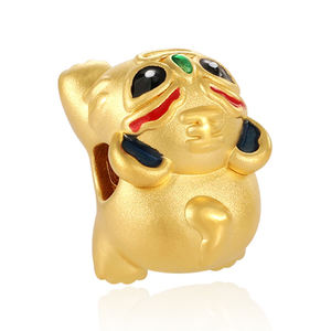 0.4g émail design de luxe micro-dur or tigre appui-tête bracelet perlé or bijoux accessoires - Product Image 2