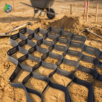 Géogrille cellulaire en plastique pour fond de piste, grille à gravier, pavé pour voitures, grille à gazon, géogrille