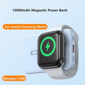 Nueva llegada 10000mAh banco de energía magnética Cable incorporado PD 20W rápido 15W banco de energía inalámbrico para reloj <span class=keywords><strong>Iwatch</strong></span> Android - Product Image 2