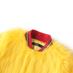 Giacca invernale da ragazza personalizzata all'ingrosso con giacca lavorata a maglia con <span class=keywords><strong>pelliccia</strong></span> sintetica lunga - Product Image 3