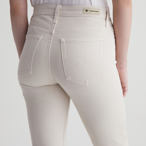 OEM High Rise Slim Straight <strong>White</strong> <strong>Cropped</strong> Denim Pants for <strong>Women</strong> Breathable Embroidered <strong>Jeans</strong> with Tassel Rivet Waist Decoration - Product Image 3
