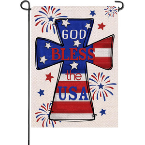 علم الحديقة الأمريكية على الوجهين 45x30 الألعاب النارية July الرابع الوطني علم ديكور الفناء الخارجي للاستقلال علم الحديقة اليوم - Product Image 5
