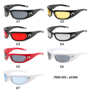 Lunettes de soleil Superhot Eyewear 65500 Wrap Around Fashion pour hommes et femmes, lunettes de soleil ovales tendance Swift - Product Image 6